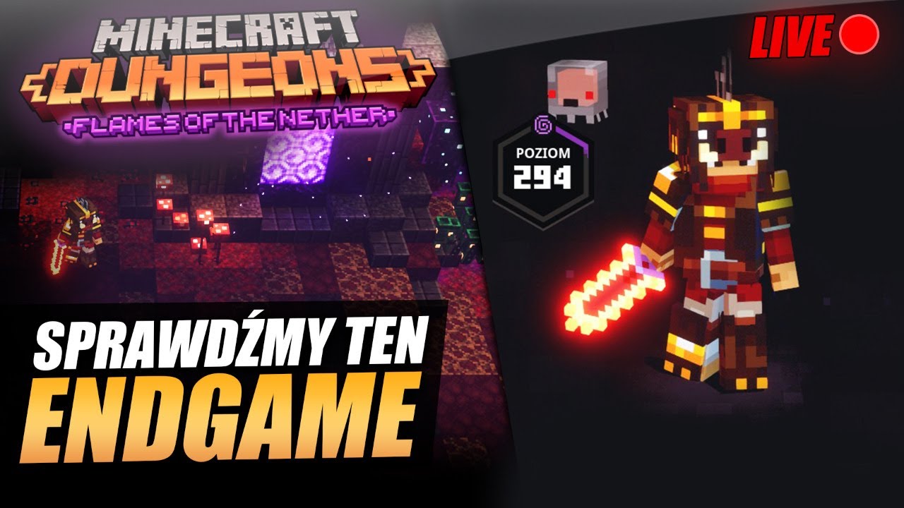 ENDGAME MULTIPLAYER - Minecraft Dungeons LIVE (PL) Flames Of The Nether DLC #25