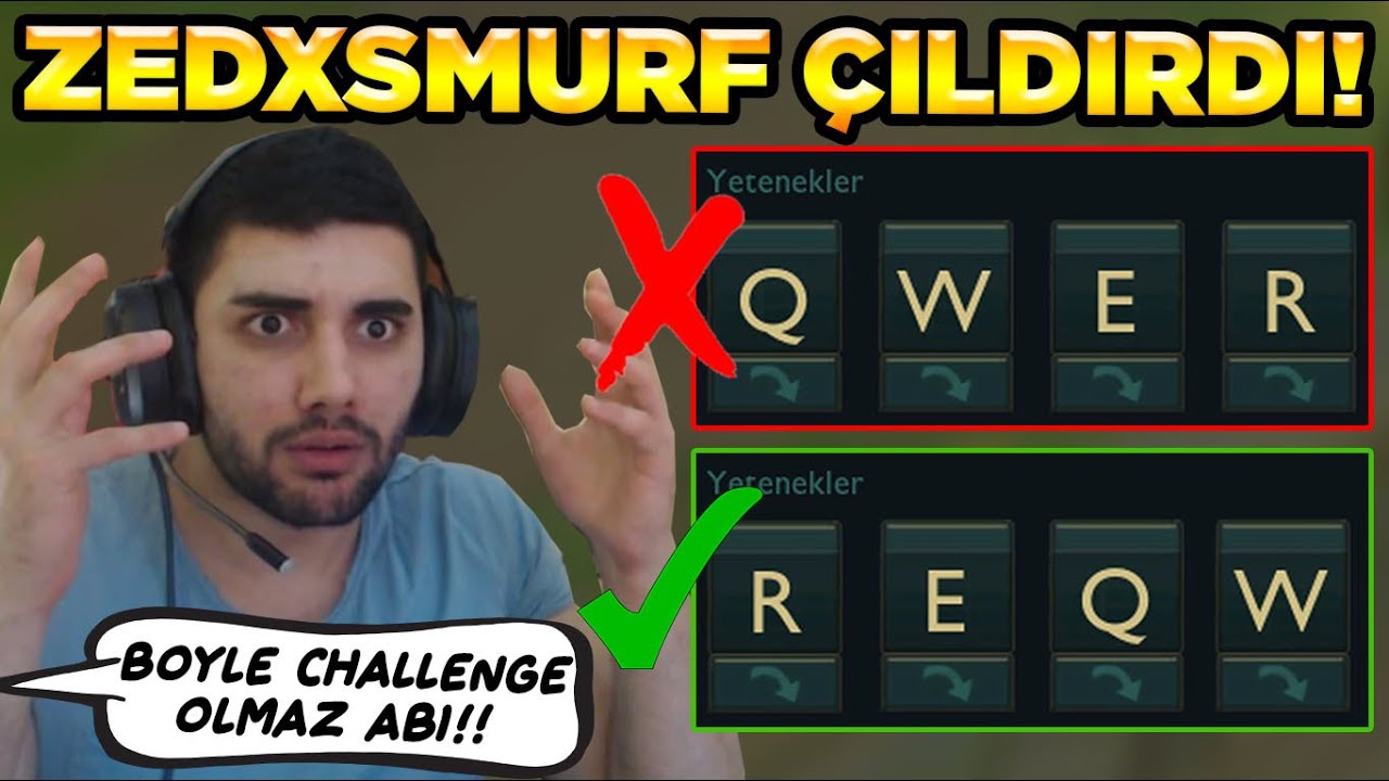 SKİLLERİ DEĞİŞTİRİP ZEDXSMURFE HAYATININ EN ZOR MAÇINI OYNATTIK! @Zedxsmurf