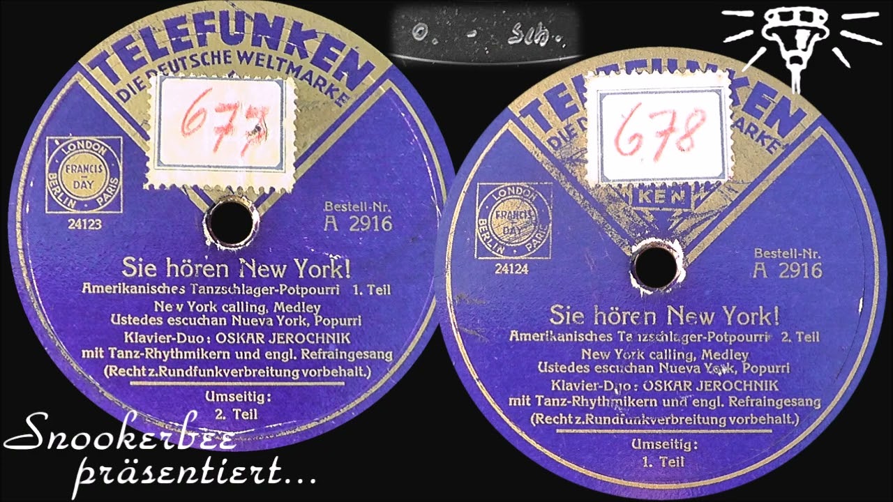 Sie hören New York! - Telefunken A 2916 - 1939