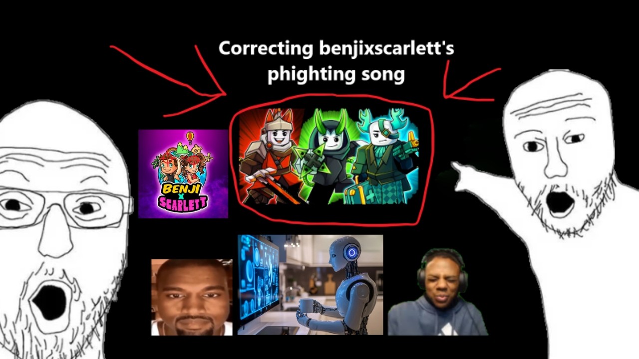Correcting mistakes in @BENJIxScarlett 's phighting song