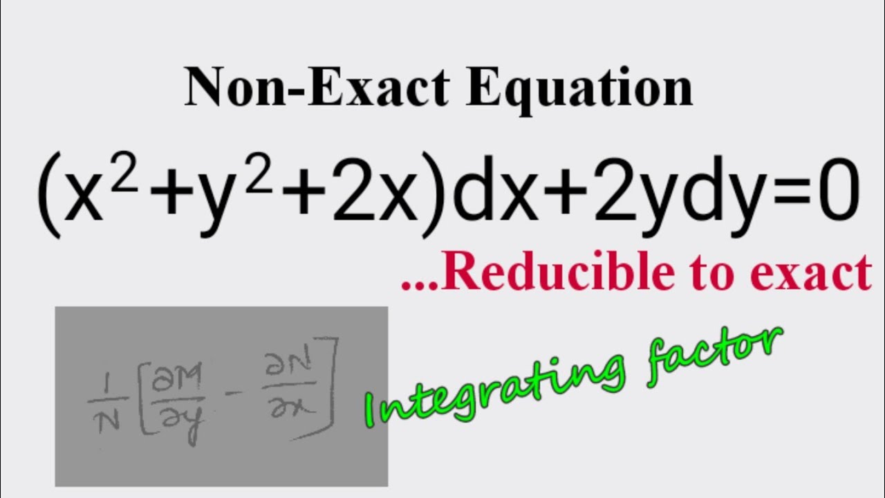 (x^2+y^2+2x)dx+2ydy=0 #NonExact L591 @MathsPulseChinnaiahKalpana