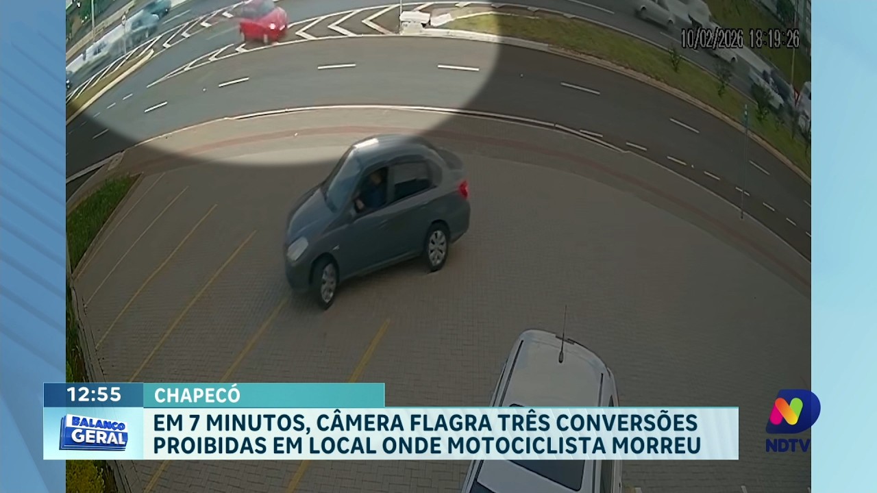 Imagens revelam infrações em local de acidente fatal em Chapecó