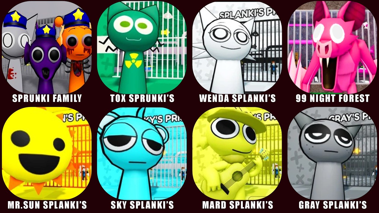 ROBLOX: 🔪SPRUNKI FAMILY BARRY'S, ☢TOX SPRUNKI, WENDA SPLANKI, 🦇99 NIGHTS FOREST, ROBLOX JUMPSCARES!