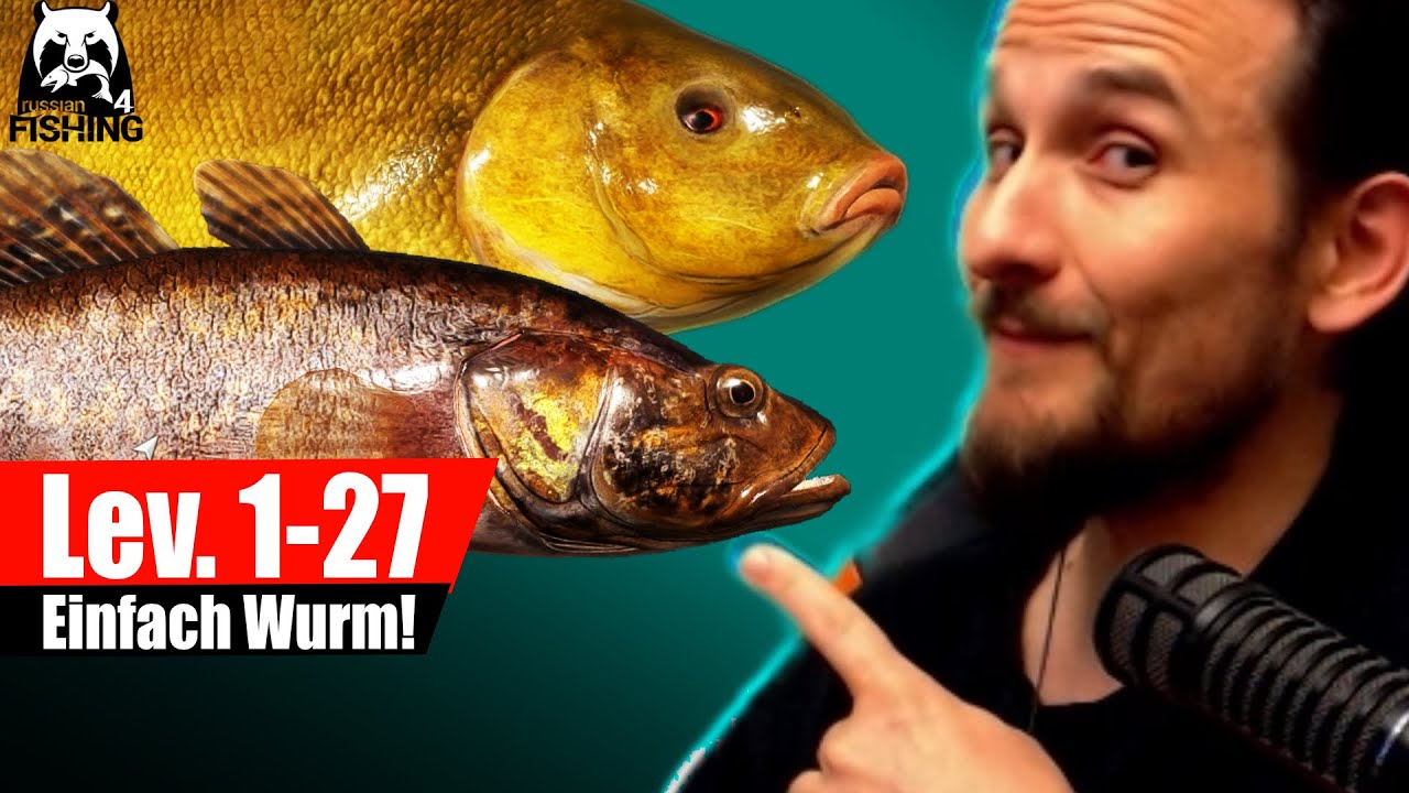Russian Fishing 4 - Moskito See - Level 1-27 Nur Wurm, Silber und XP