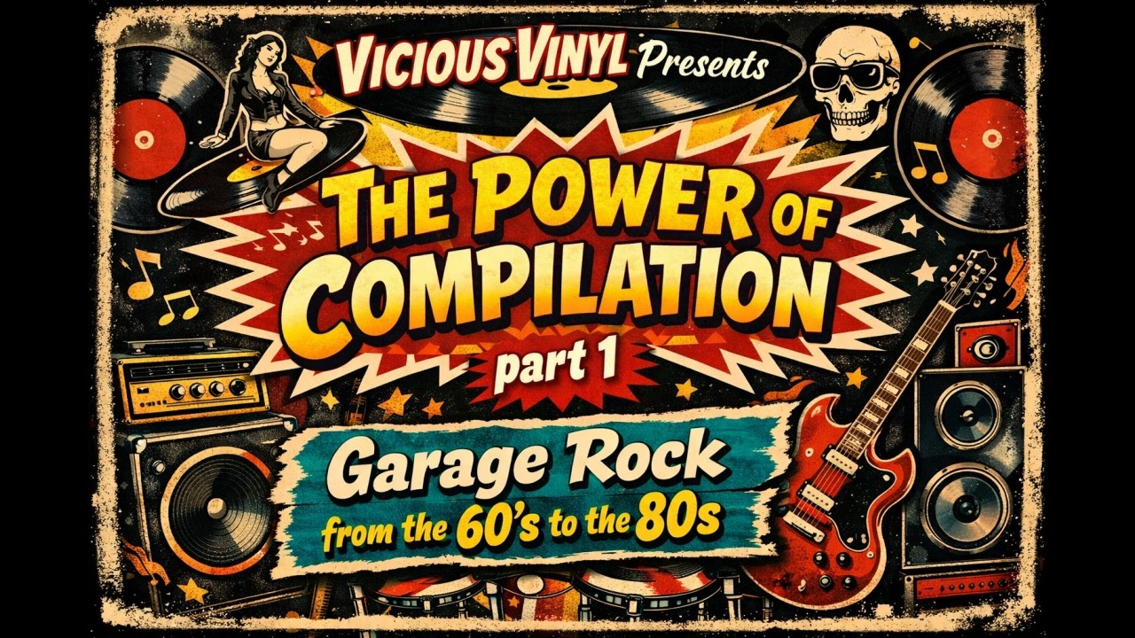 Garage Rock n Roll Compilations #garagerock #vinylreview #psychobilly #punkrock #vinylcollection