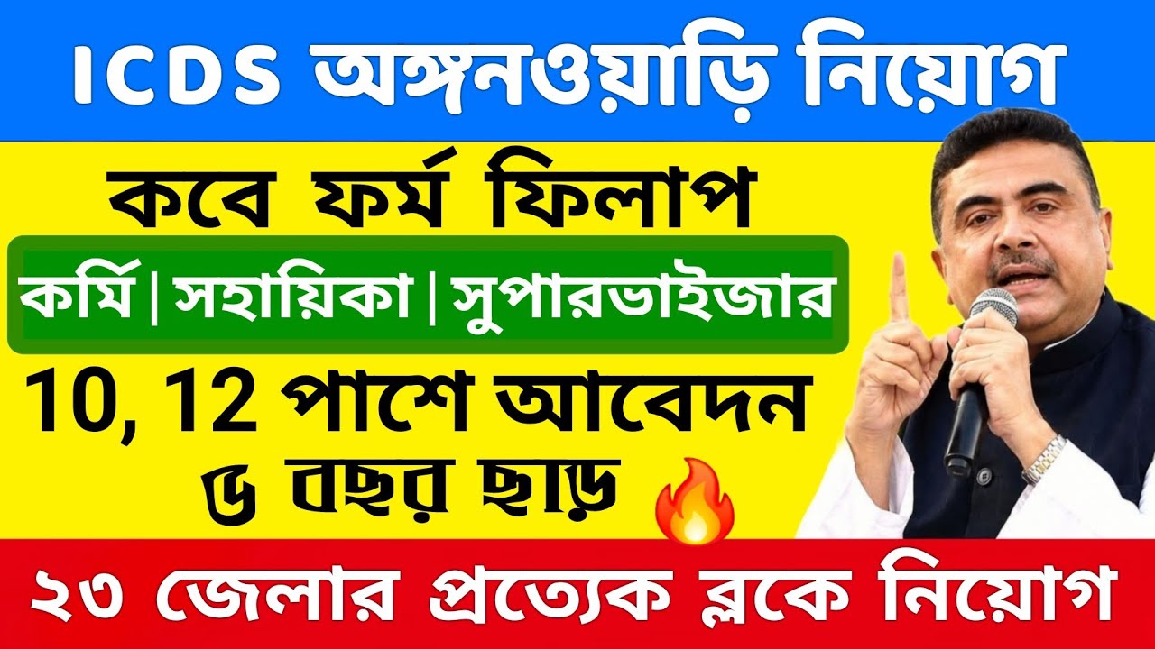 WB ICDS এ নতুন নিয়োগ শুরু হলো 2026 | Icds new recruitment 2026 | icds supervisor vacancy 2026