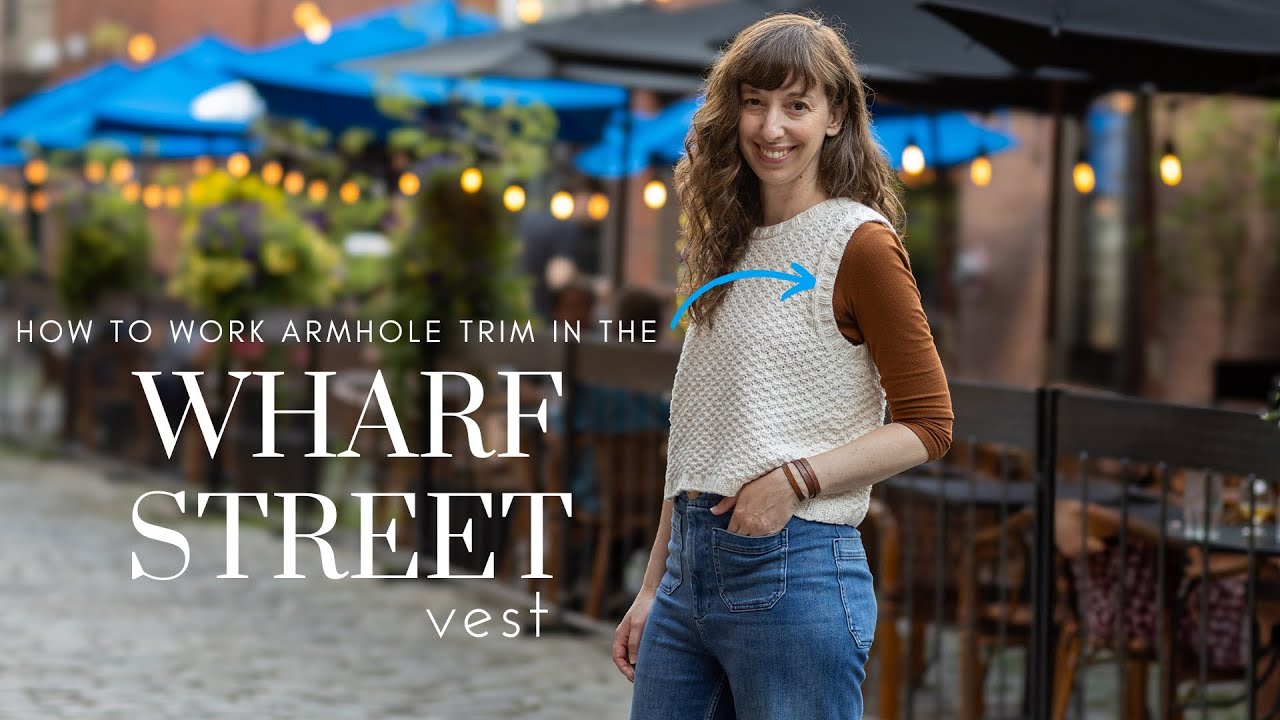 Pick-up and knit stitches around the armhole in the Wharf Street Vest