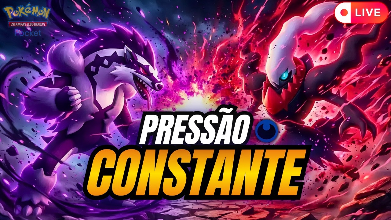 Pressão do Começo ao Fim — Testando Deck Obstagoon + Darkrai | Pokémon TCG Pocket