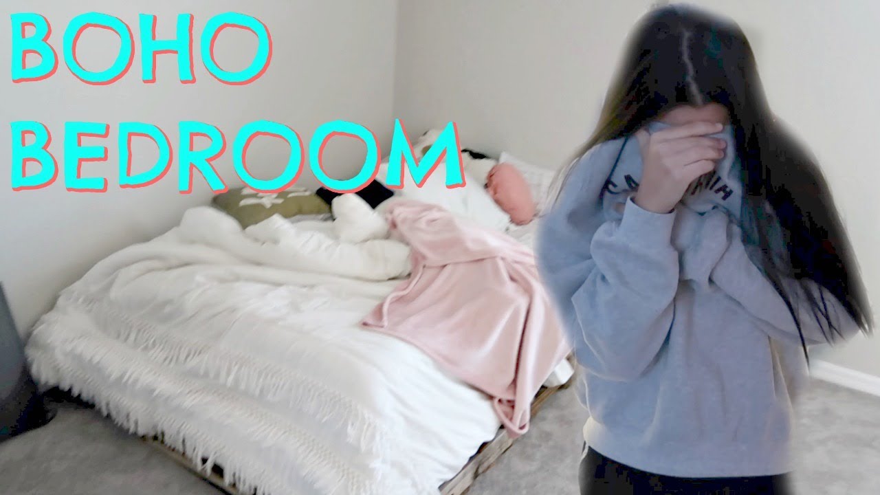 EMMA MARIE'S SURPRISE ROOM MAKEOVER/REVEAL! BOHO STYLE BEDROOM! EMMA AND ELLIE