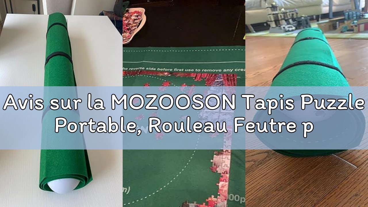 Avis sur la MOZOOSON Tapis Puzzle Portable, Rouleau Feutre pour Adultes et Enfants, Rangement avec 6