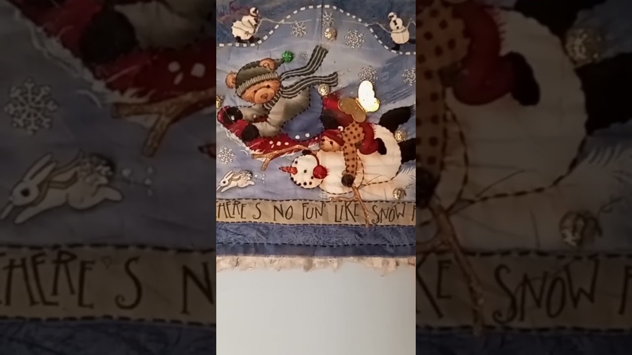 snowman and bear wall hanging beautiful ‎