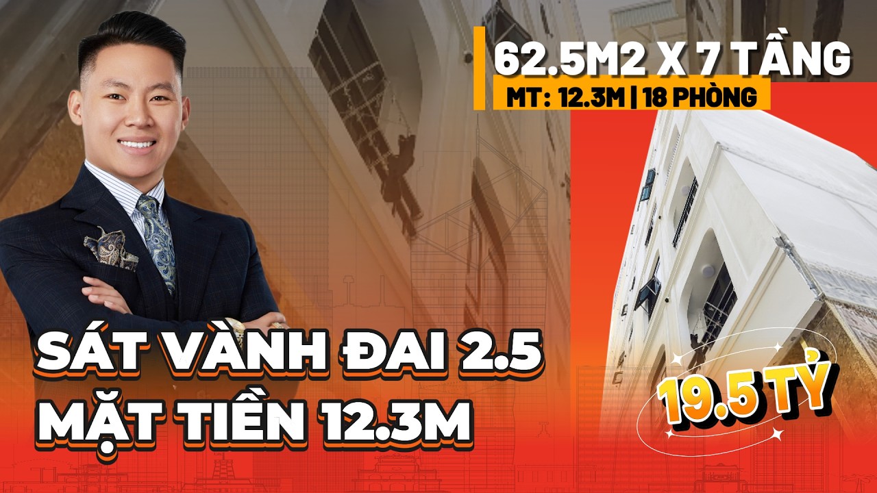 NHÀ DÒNG TIỀN HOÀNG MAI | 19.5 TỶ | 62.5M² X 7 TẦNG | SÁT VÀNH ĐAI 2.5, MẶT TIỀN HOÀNG ĐẾ 12.3M
