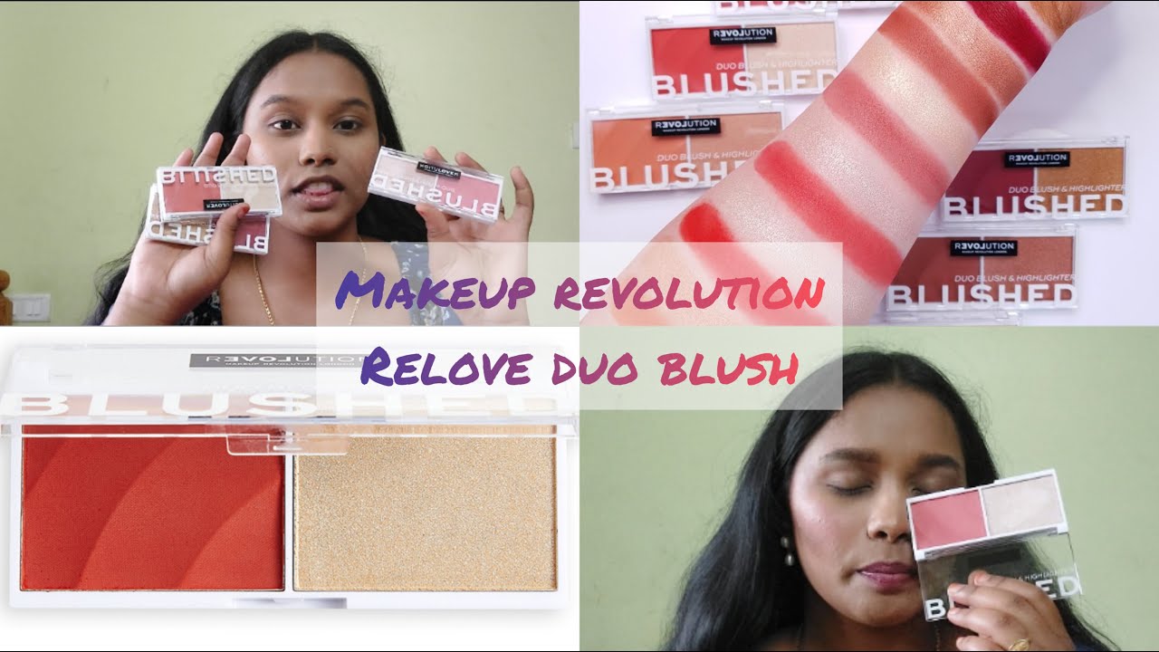 makeup revolution RELOVE duo blush review in shades wishful ; cute ; daydream