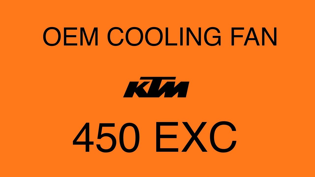 KTM 450 EXC 2011 cooling fan installation.