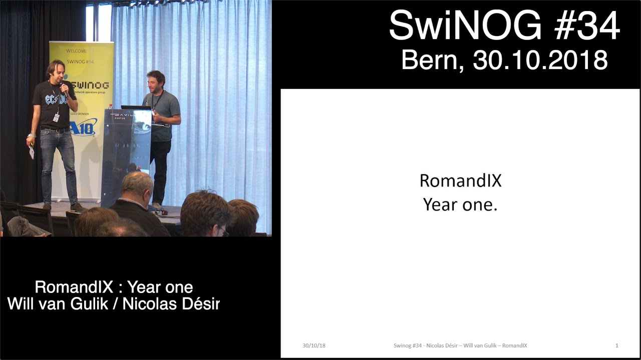 SwiNOG #34 | RomandIX: Year one | Will van Gulik / Nicolas D&eacute;sir | RomandIX