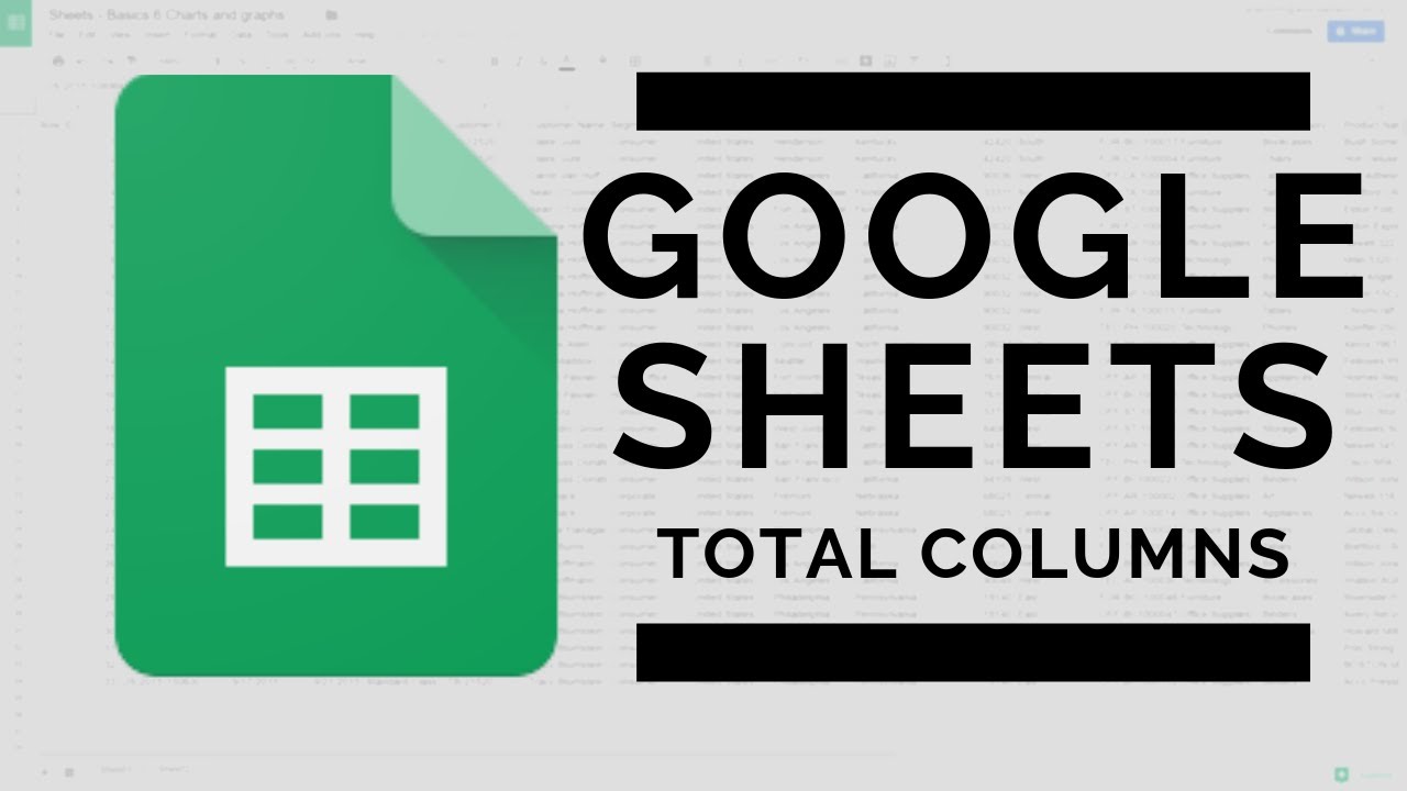 How to Total Columns in Google Sheets