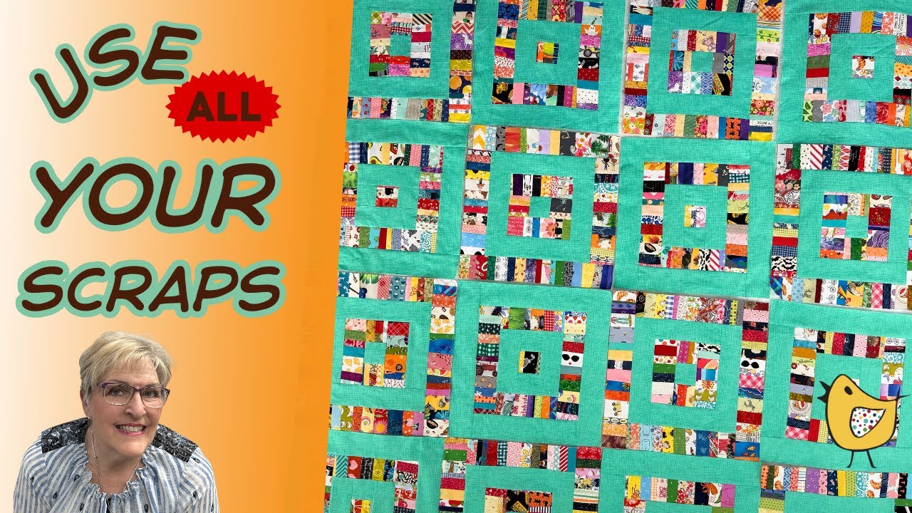 Use All Your Scraps With This Block ~ Scrappy Strip Block #3