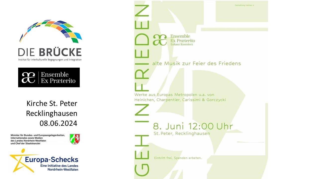Geh in Frieden - Let's Europe. . Recklinghausen für Europa. Die Brücke - Live