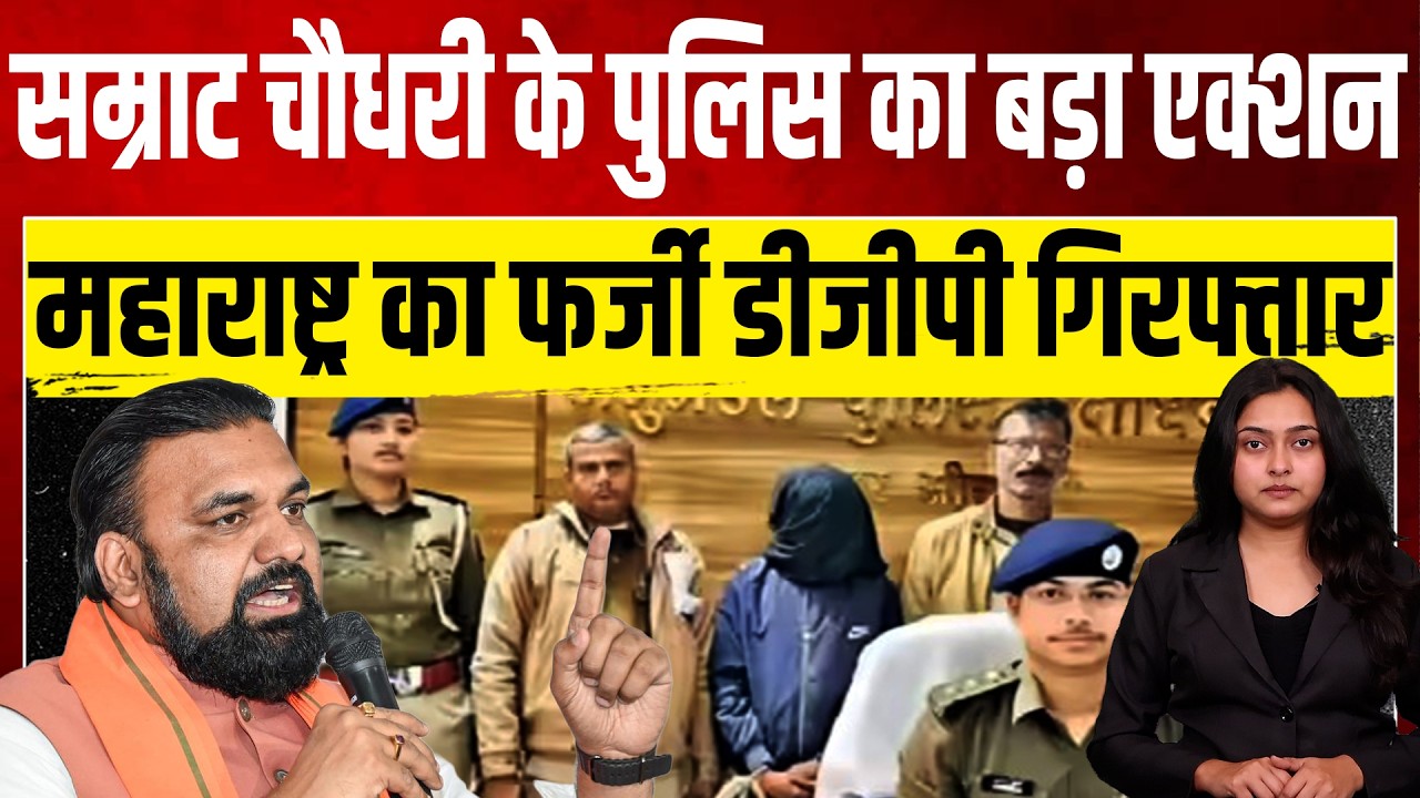 सम्राट चौधरी के पुलिस का बड़ा एक्शन महाराष्ट्र का फर्जी डीजीपी गिरफ्तार