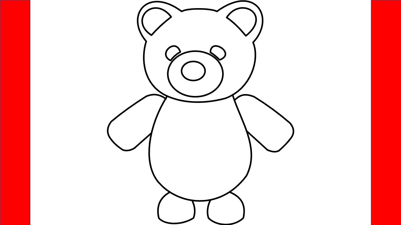 How To Draw Polar Bear From Roblox Adopt Me - Step By Step Drawing