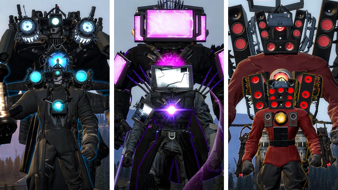 EVOLUTION OF ALL TITANS WITH ASTRO UPGRADES: CAMERAMAN, TV MAN AND SPEAKERMAN! - Skibidi Toilet GMod