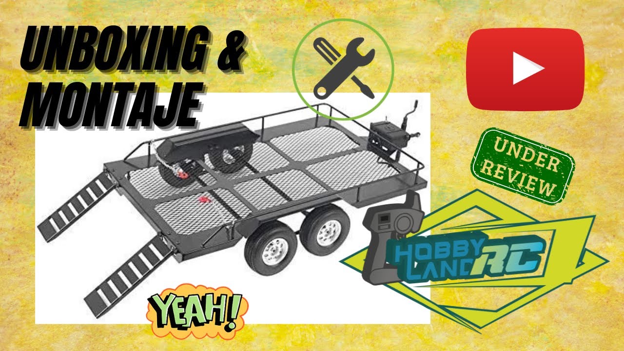 🛠REMOLQUE RC 1/10 UNBOXING & REVIEW 🛠 // MONTAJE assembly 🦾  🔊español