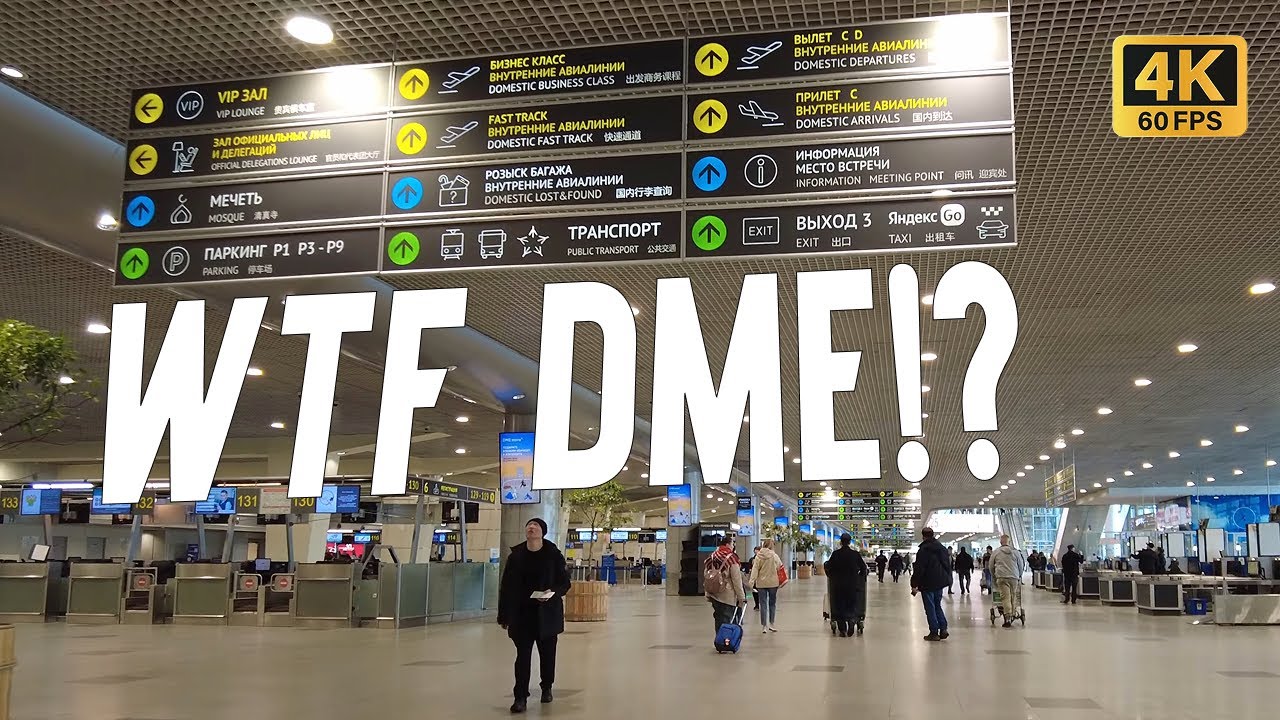 From Plane to Aeroexpress at Moscow Domodedovo | Airport Walkthrough + Snowy Train Ride | Russia 4K
