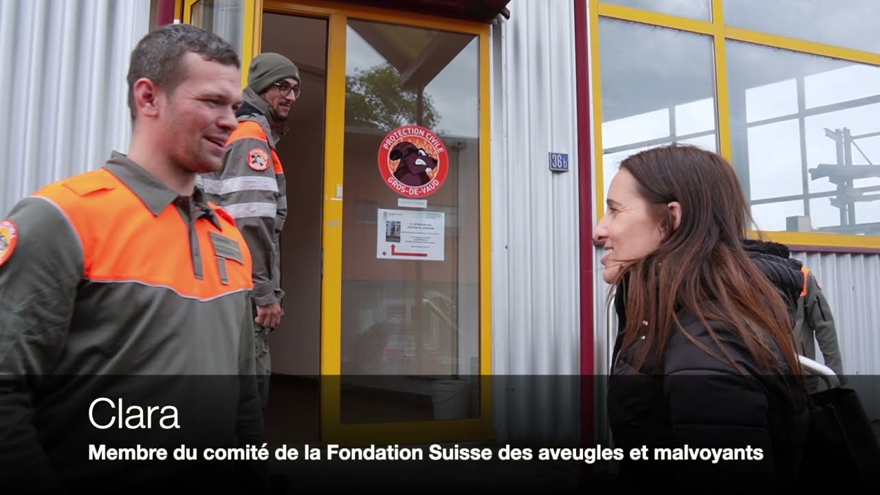 La Fédération Suisse des aveugles et des malvoyants forme la Protection civile du Gros-de-Vaud !