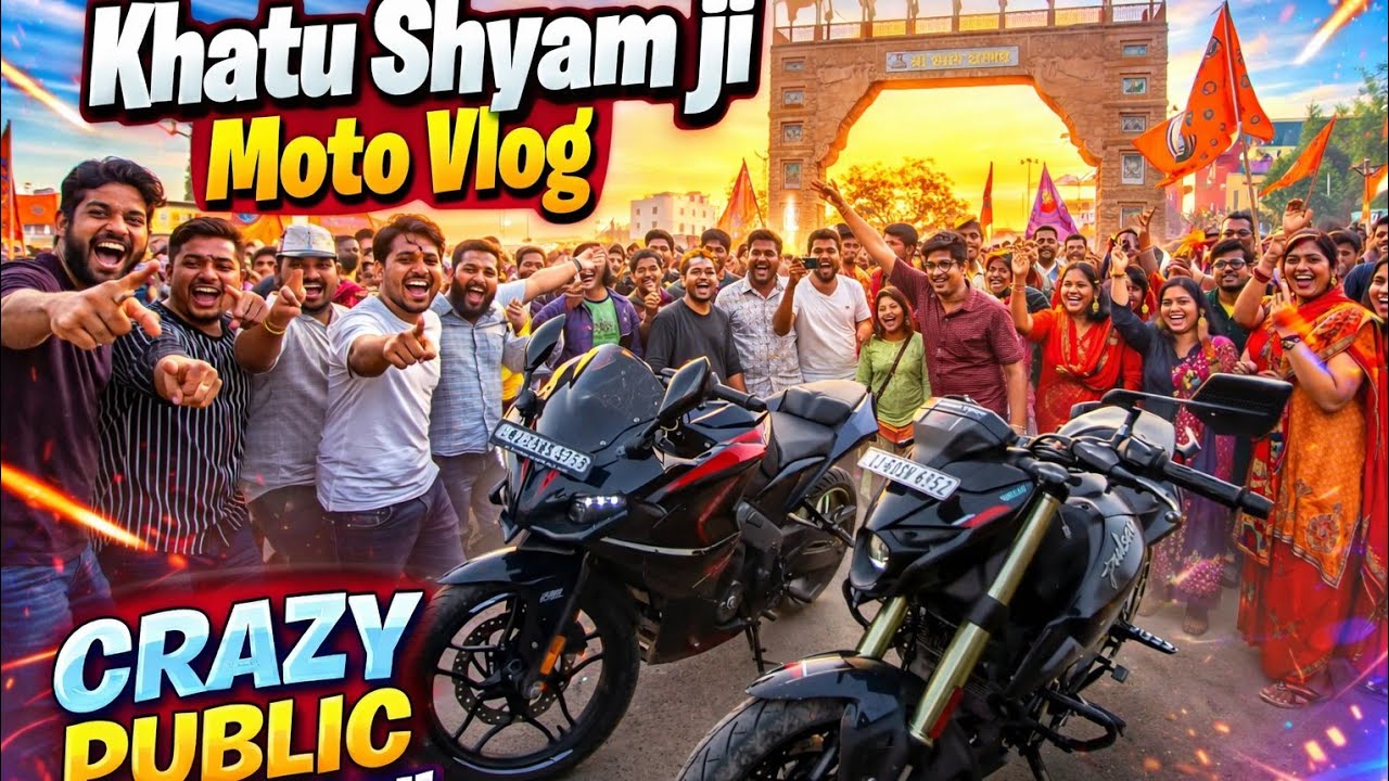 Khatu Shyam Ji Moto Vlog 🏍️ | Crazy Public Reaction 😱🔥