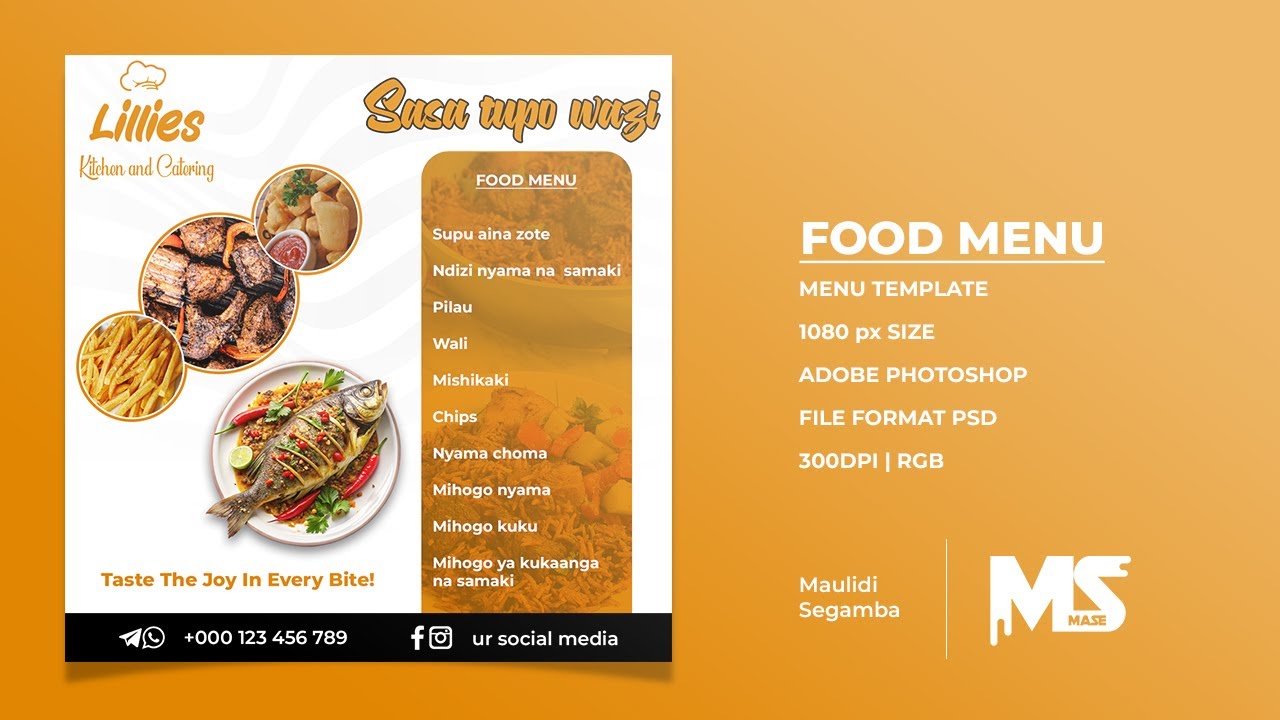 Jinsi gani ya kutengeneza poster za food kwa kutumia adobe photoshop