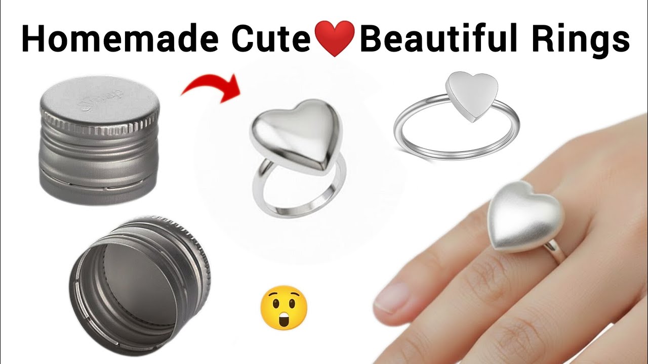 How to make beautiful rings 😍🥰/diy homemade love ring/couple love rings/easy ring making/diy rings