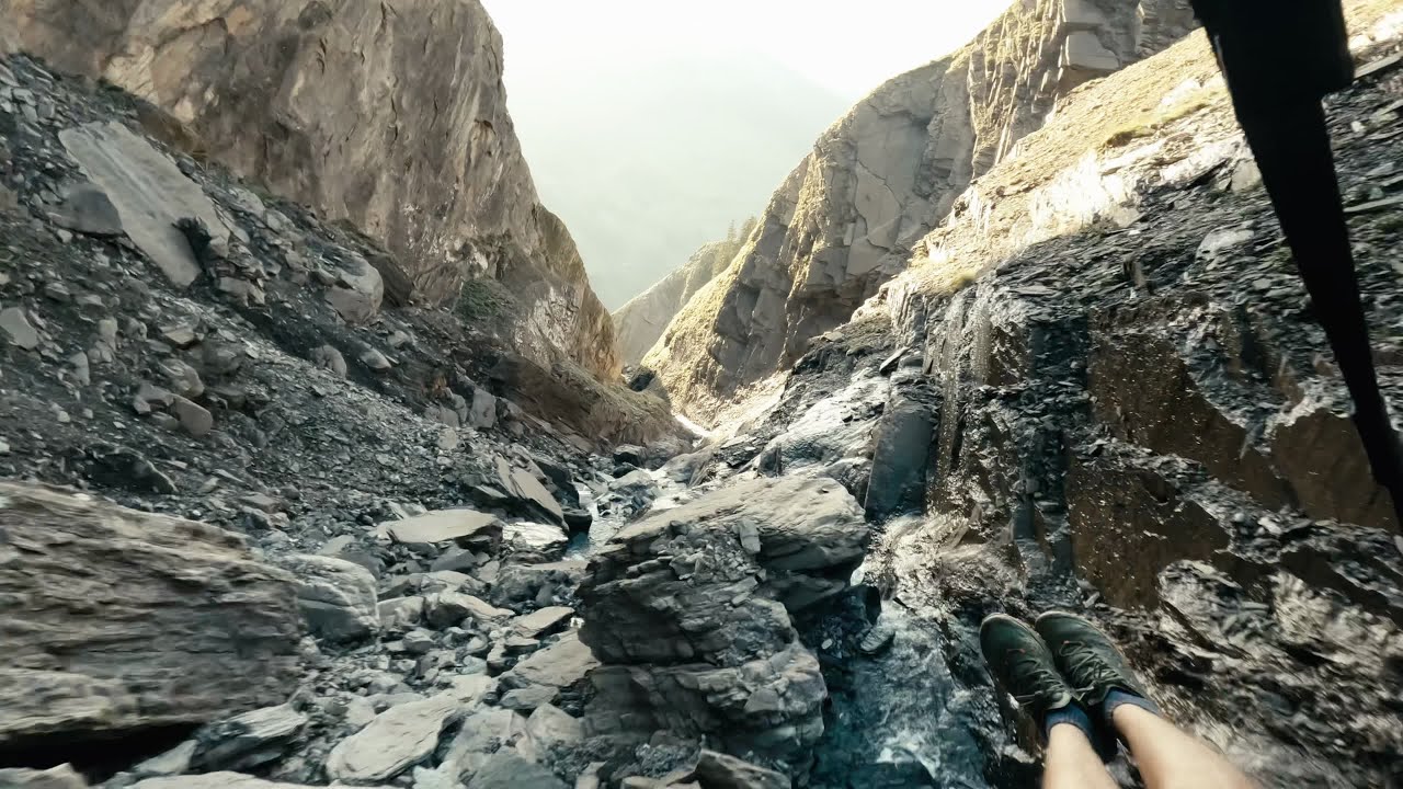 Serene reflections amidst torrential canyons