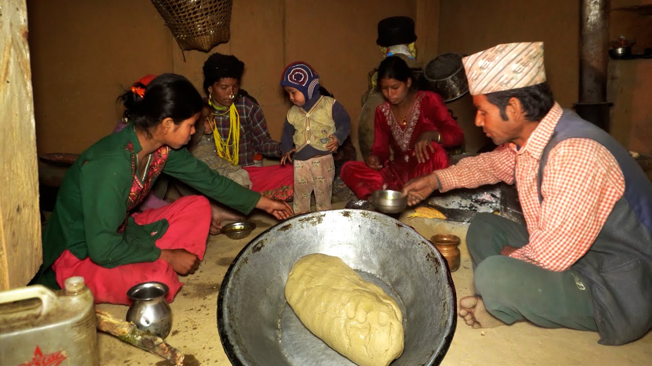 dharme family's recipe organic food village rear food || Rural Nepal || @ruralnepall