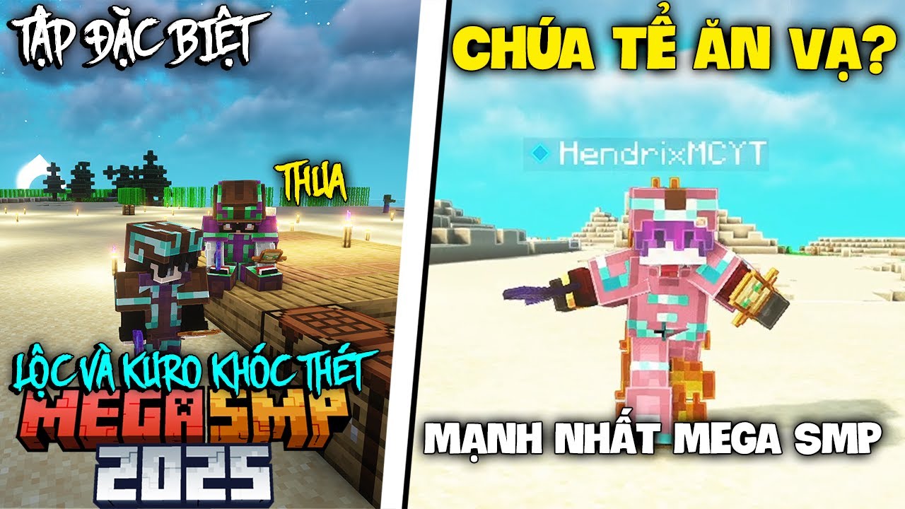 Minecraft Mega SMP 2025* Tập Đặc Biệt | Kuro Và Lộc Đã Khóc Thét Như Thế Nào Với Hendrix?