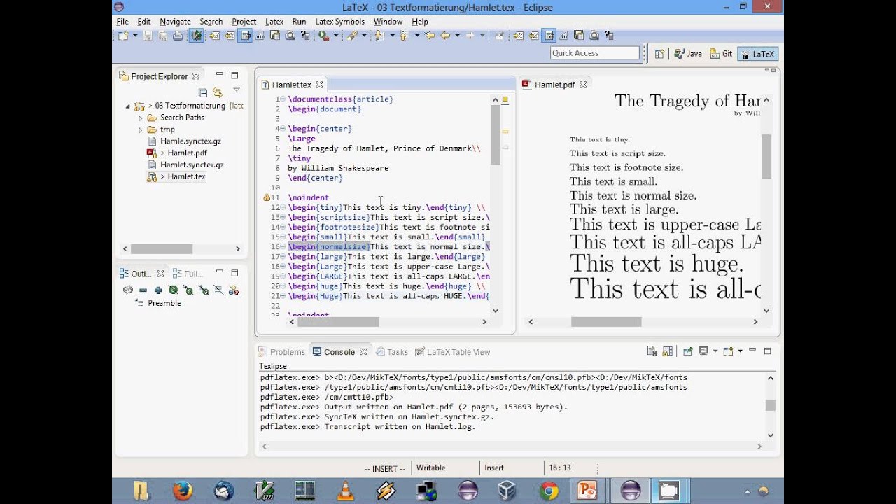 LaTeX-Einführung: 03. Textformatierung