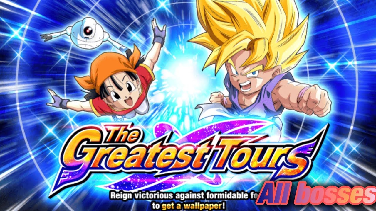 NEW DIFFICULT EVENT THE GREATEST TOURS ALL BOSSES NO ITEMS! (DOKKAN BATTLE)
