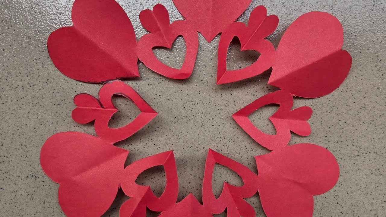 How to Cut Beautiful Heart | Love-Shaped Snowflakes From Paper | Easy DIY