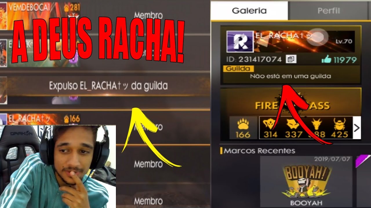 E L_G A T O EXPULSA EL RACHA DA LOS GRANDES E CHORA MUITO! Free fire
