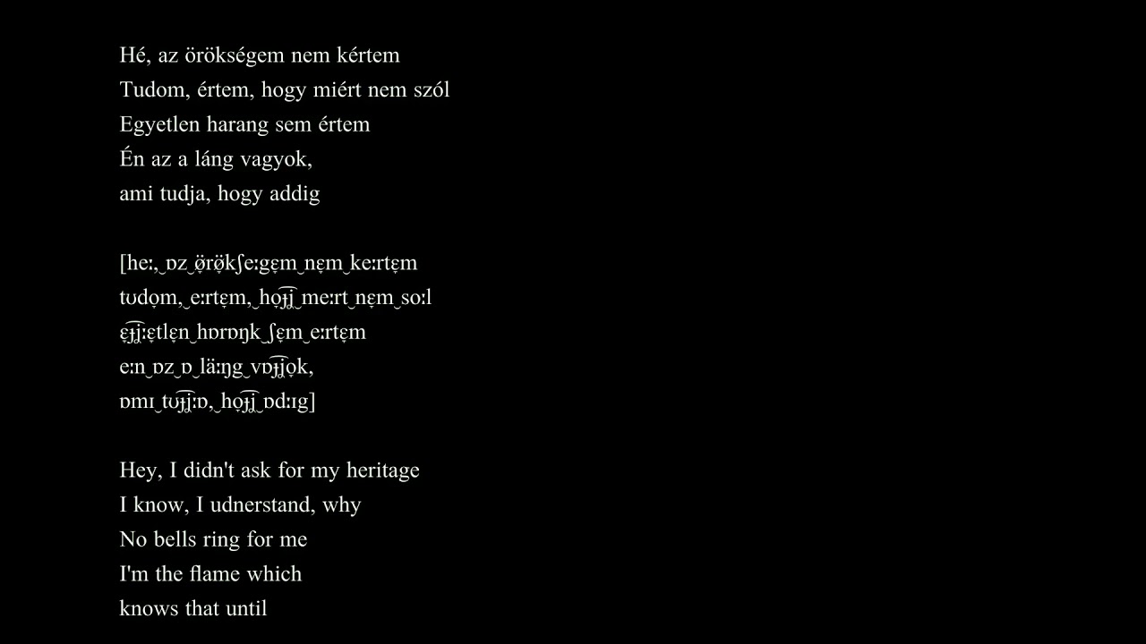 Vazul Vére - Az a láng (Hungarian / IPA / English lyrics)