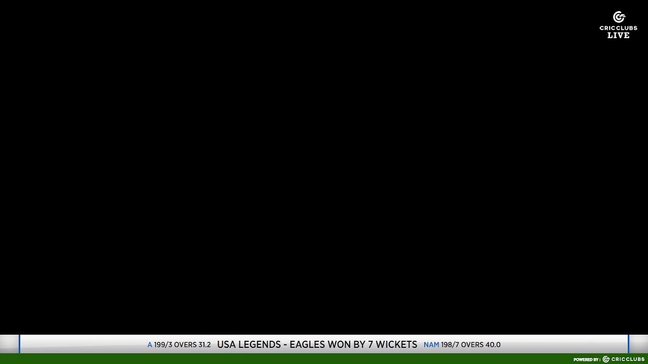 Legends Cricket USA O60 Day 4 Final 2: Eagles  Vs. Hawks