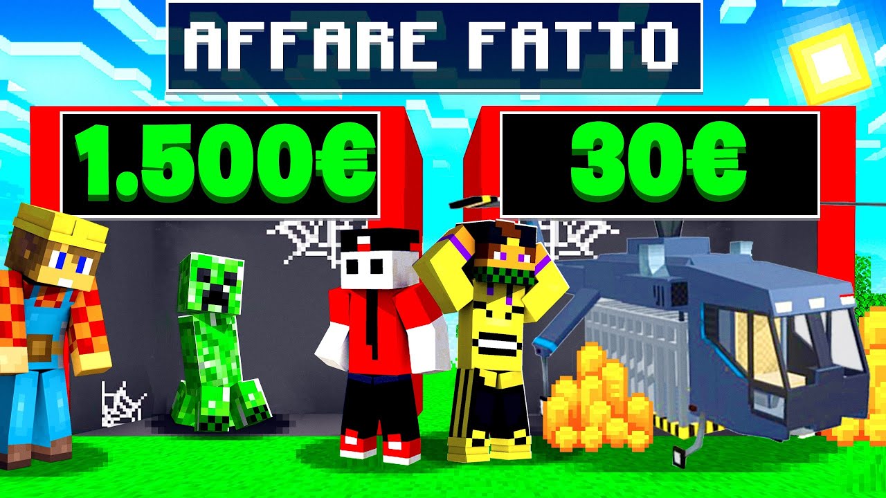 HO GIOCATO AD AFFARE FATTO SU MINECRAFT *Aste Garage Ricche*