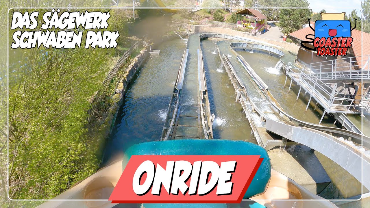 Das Sägewerk - Schwaben Park - Bescheuert nasse Wildwasserbahn von L&T Systems | POV