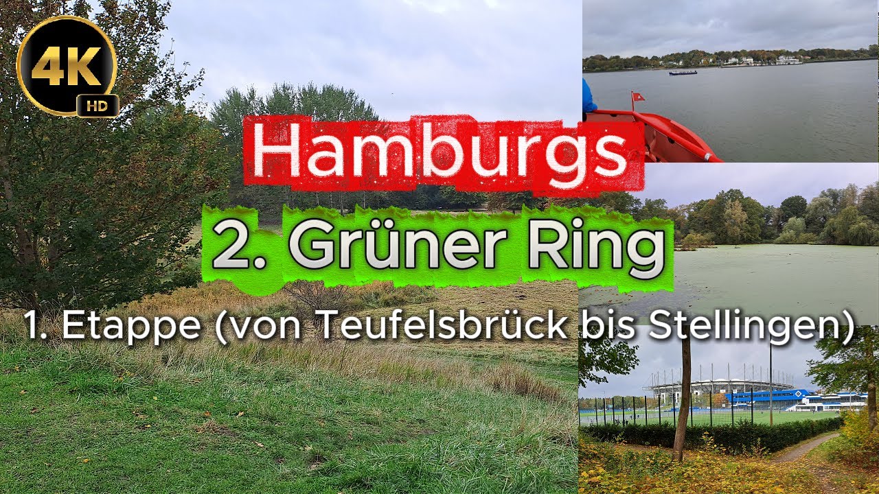 Hamburg - 2. Gr&uuml;ner Ring - 1. Etappe (von Teufelsbr&uuml;ck nach Stellingen) - 4K HD