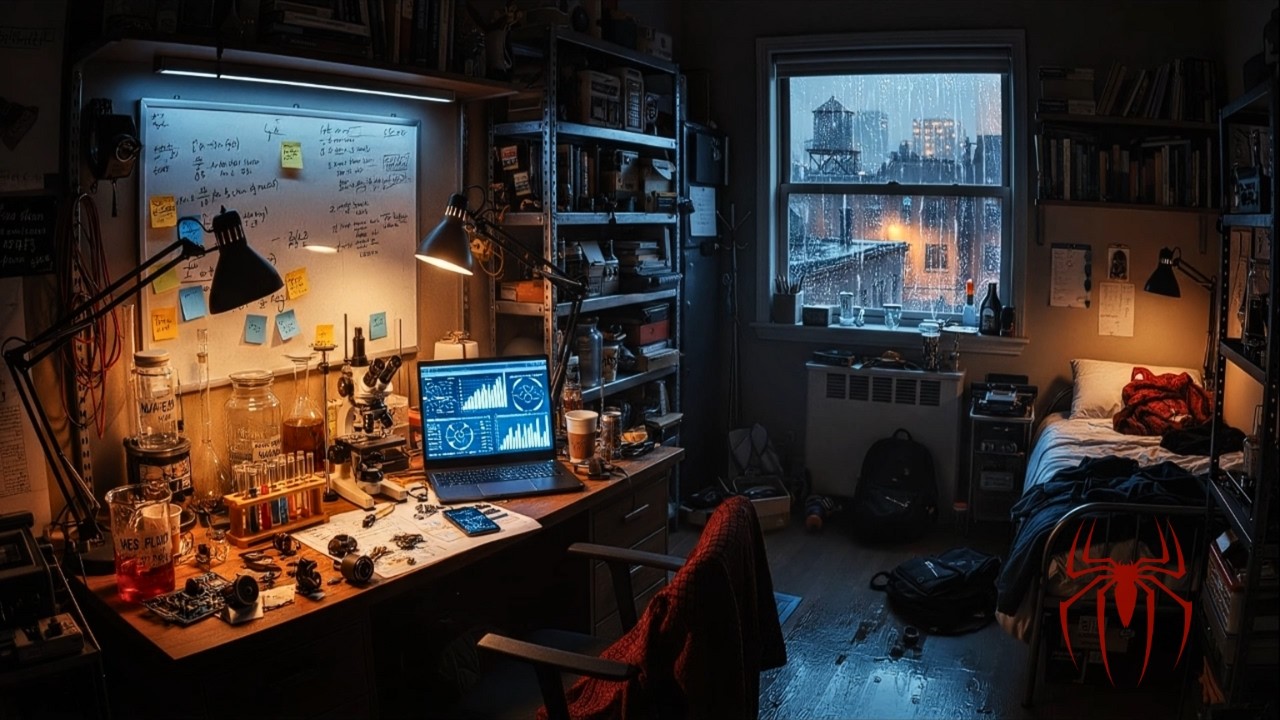 Rain Sounds for Sleeping | Peter Parker's Bedroom 🕷️ Dream, Calm Down & Relax