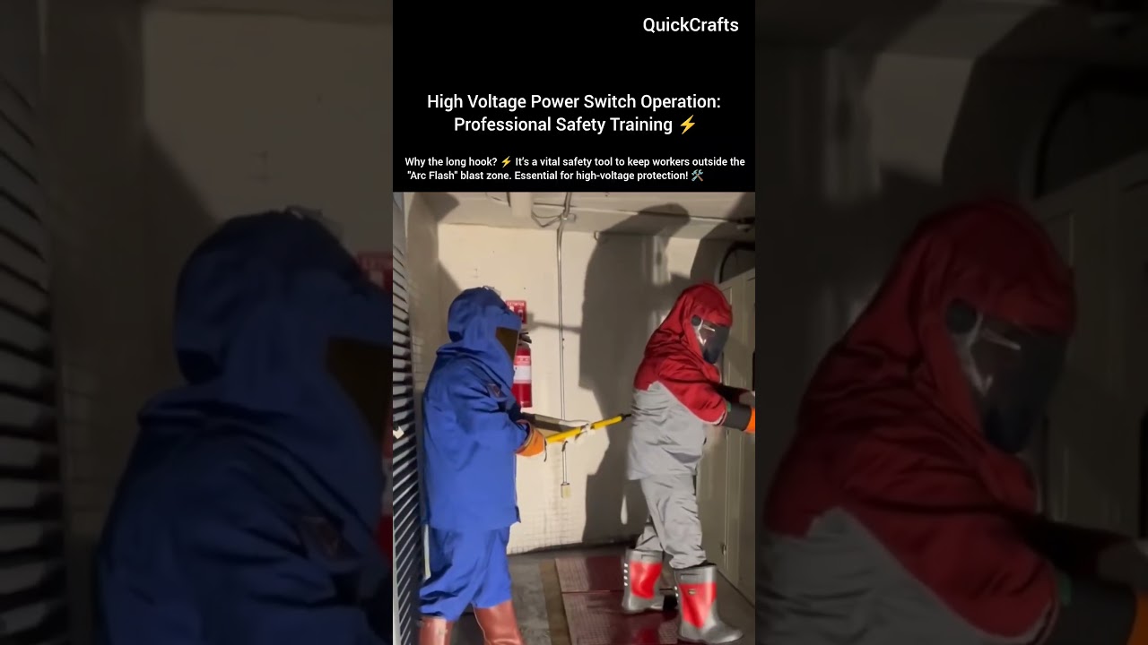 ​High Voltage Power Switch Operation: Professional Safety Training ⚡ #shorts