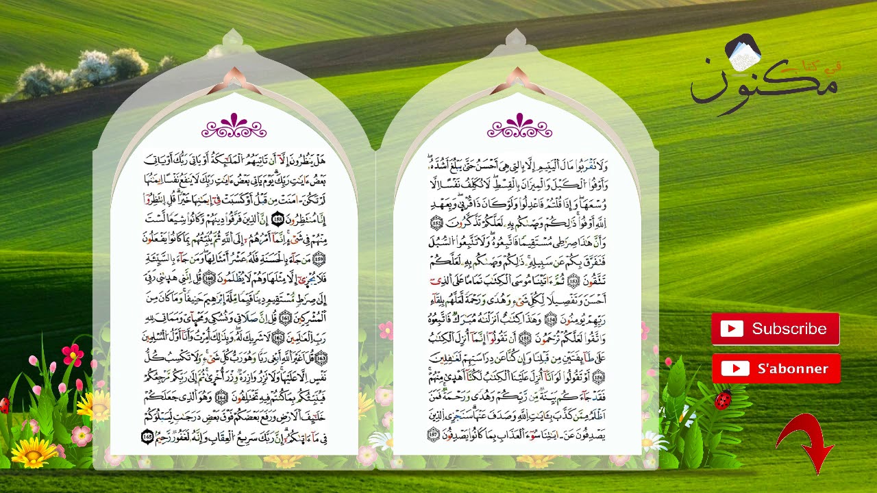 سورة الأنعام حفظ بالتكرار بصوت الشيخ ماهر المعيقلي من الآية 158 إلى الآية 160