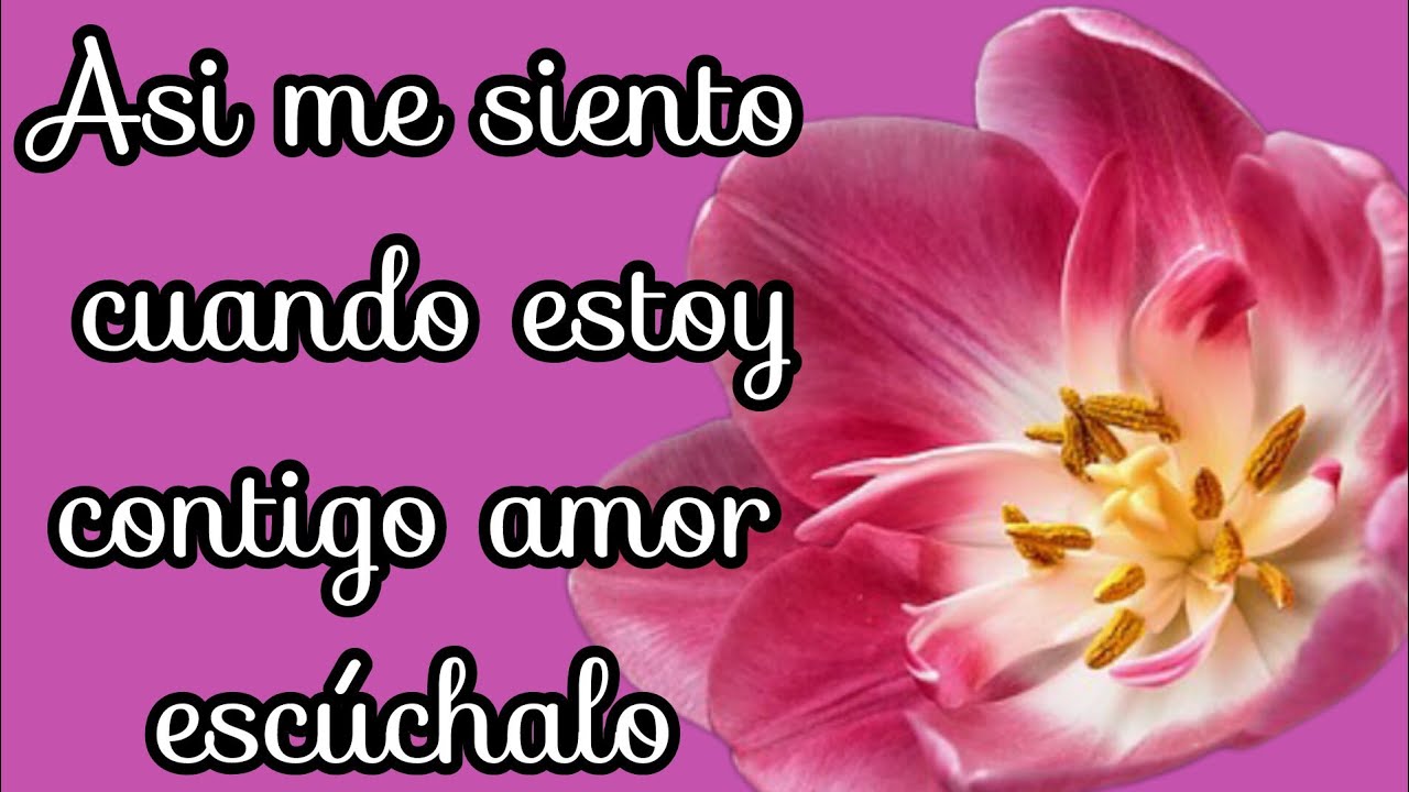 Asi me siento cuando estoy contigo amor escúchalo