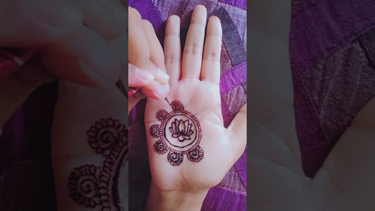 #Easy lotus mehndi designs #mehandi lover#viral video