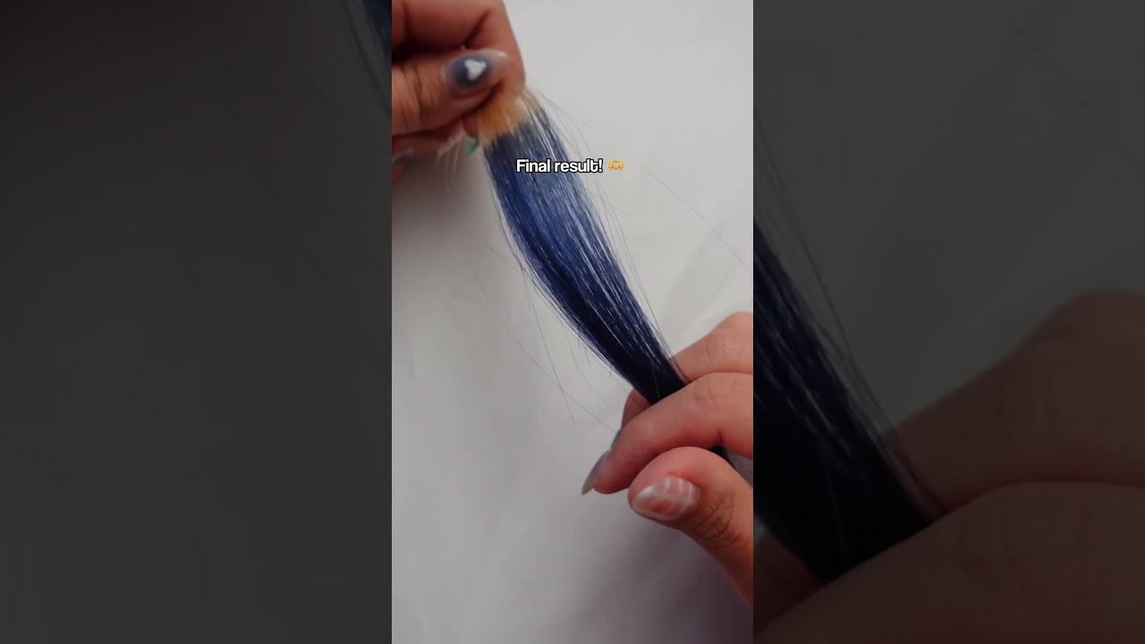 Mixing a pastel BLUE dye using semi-permanent hair dyes & hair mask 💙✨ #shorts  #singapore #hair