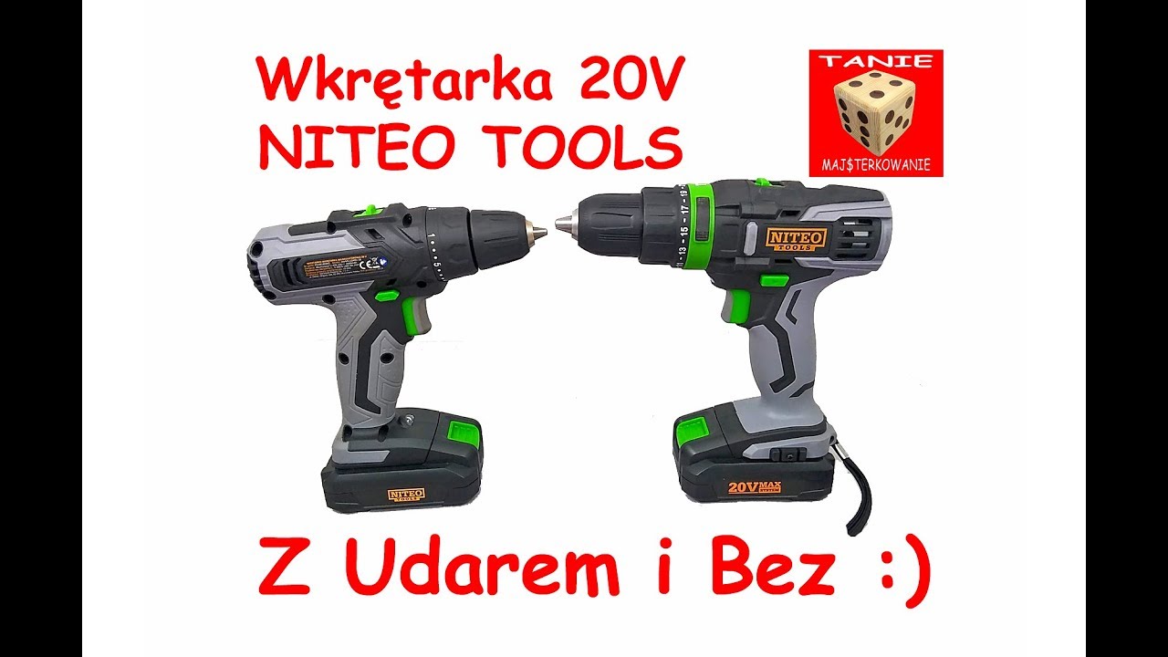 Wkrętarka akumulatorowa NITEO TOOLS 20V z UDAREM vs BEZ z Biedronki ;)